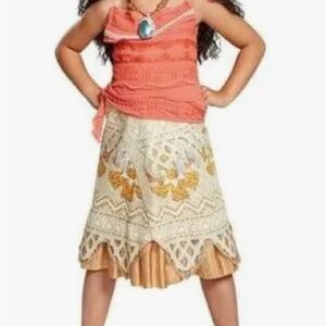 Disney Moana Child Costume with Blue and Orange Accents sz XS